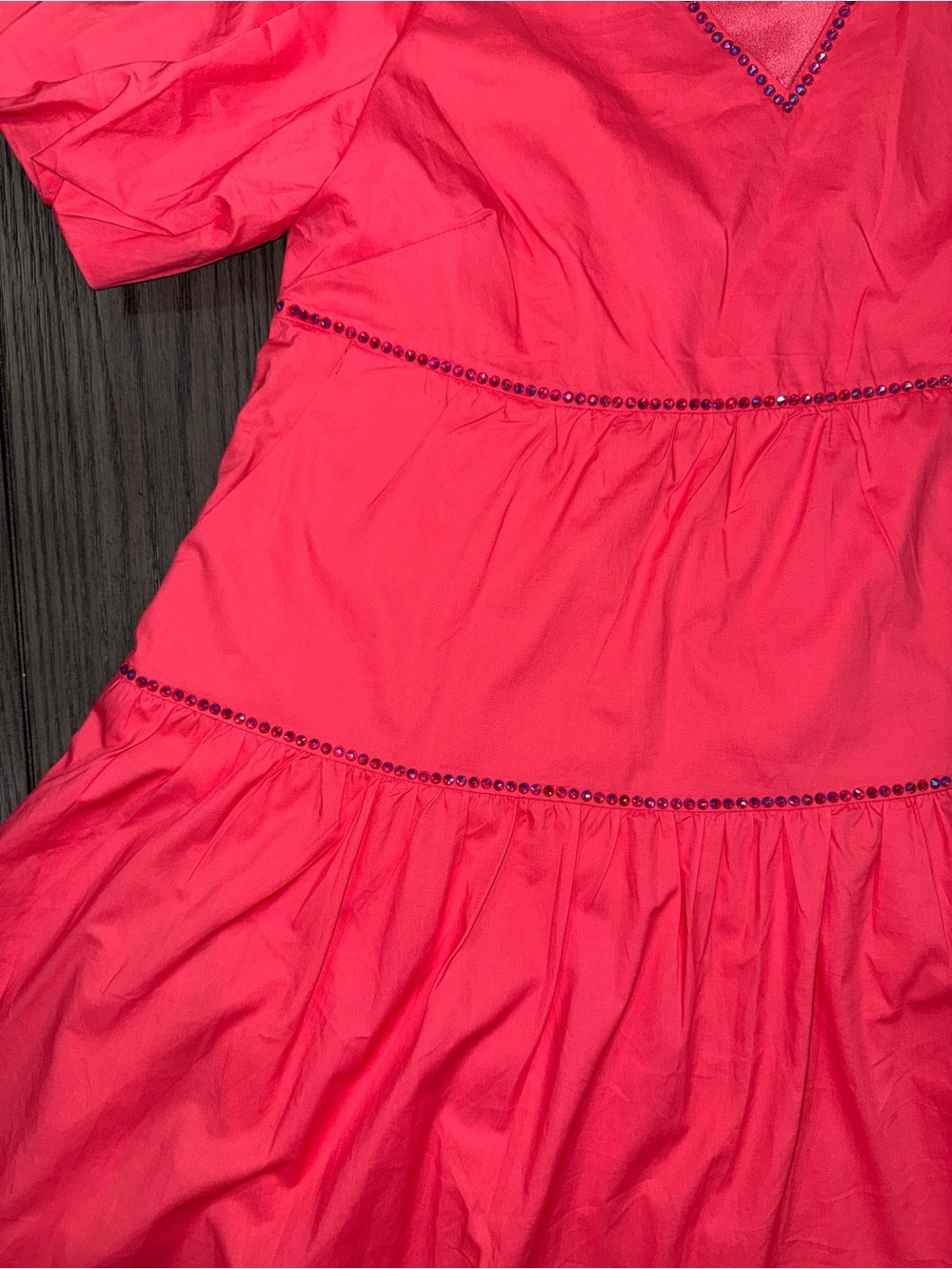 Queen of Sparkle Pink Firework Back Dress Size S Maximalist Festive Party Sequin - Picture 5 of 12